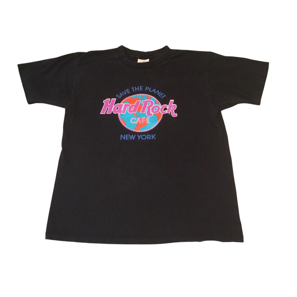 Hard Rock Cafe Save The Planet New York T-Shirt Black Large